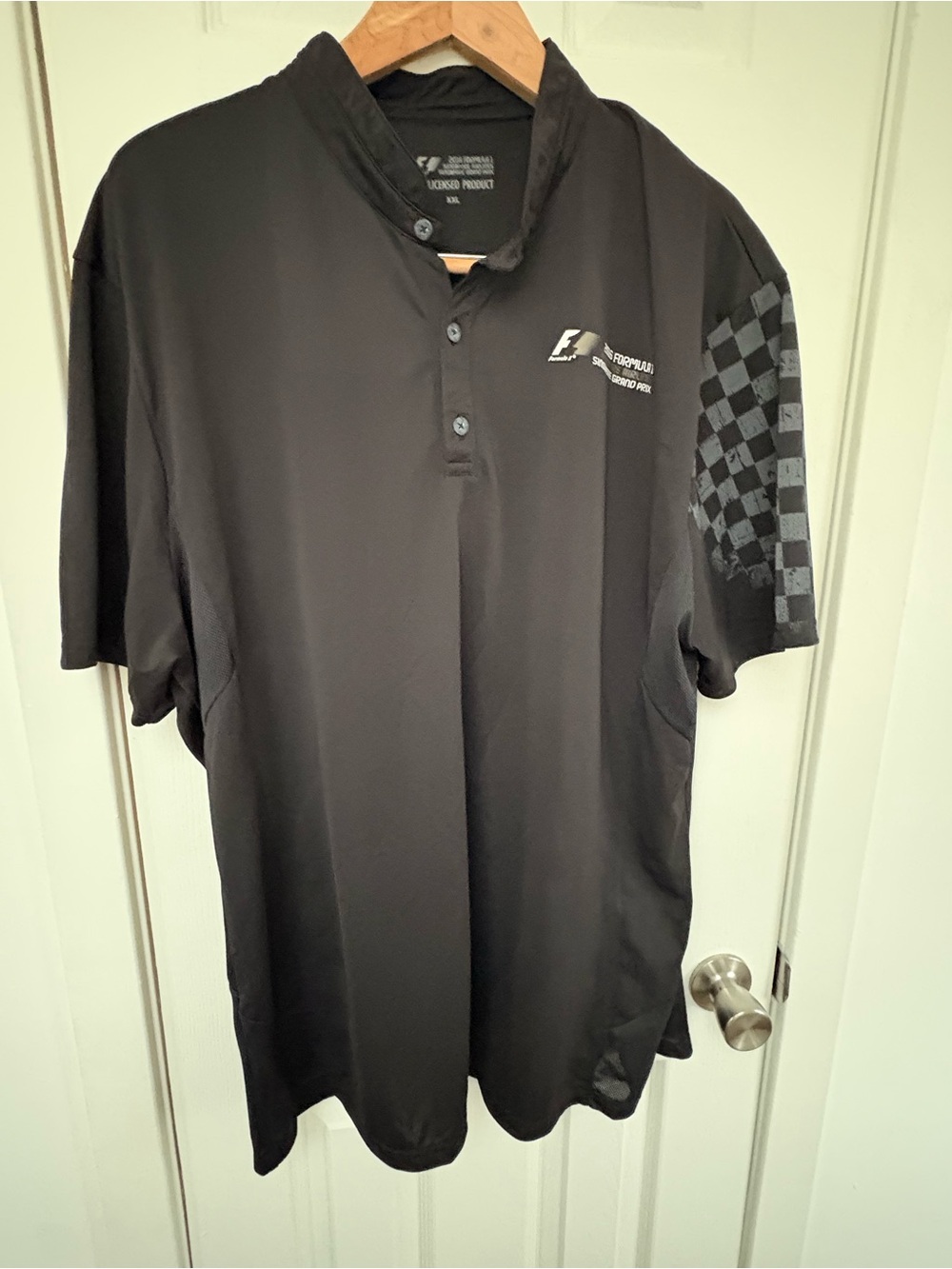 Men's Black Performance Polo Shirt - Racing Inspired
